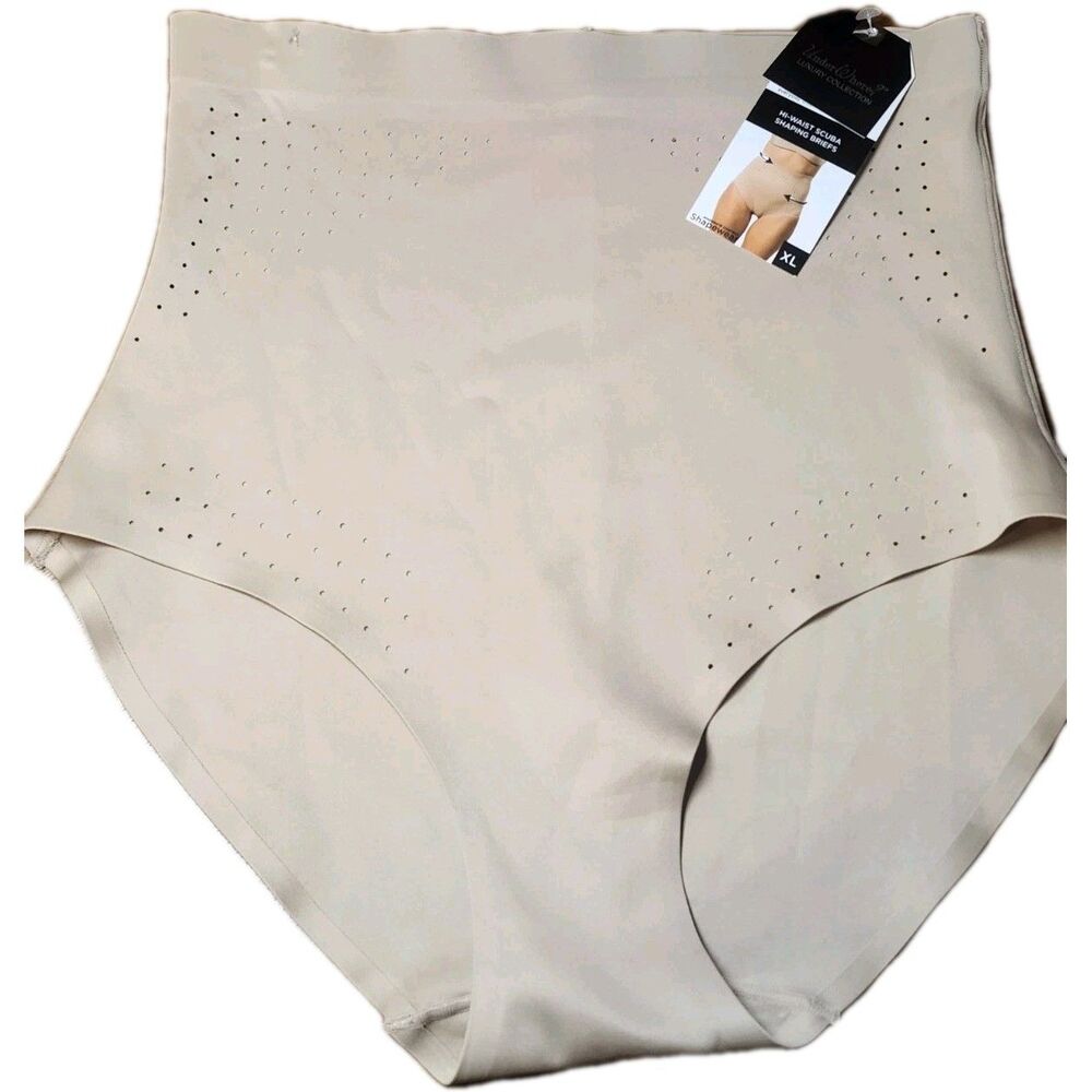 UNDERWHERE? LUXURY COLLECTION Beige Laser Cut HIGH RISE SHAPEWEAR Panty Brief XL